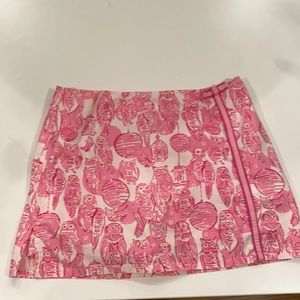 Lilly Pulitzer owl print skort size 8